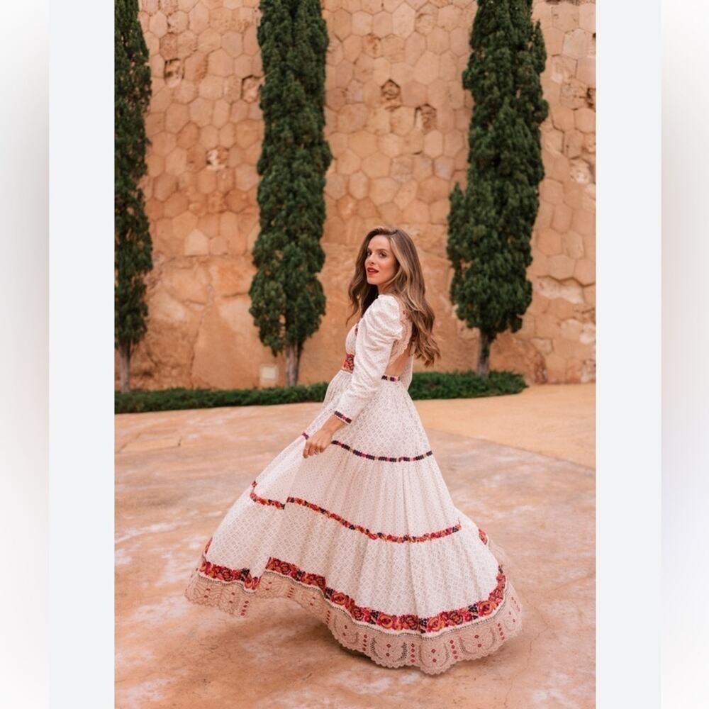 Ulla Johnson Salma Open-back Embroidered Macrame Dress maxi gown - Picture 4 of 15